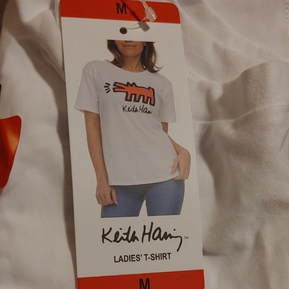 NWT Keith Haring Women's Tee White M L - Picture 4 of 5